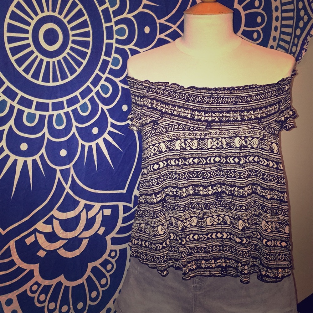 Off the shoulder crop top